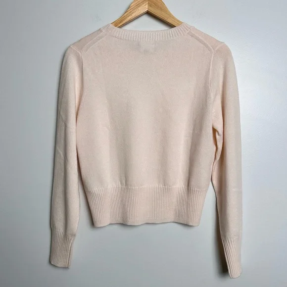 J. Crew Cashmere shrunken crewneck sweater Heather Muslin Beige BG654 NEW MEDIUM - Picture 9 of 9